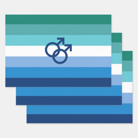 MLMゲイオスプライドフラグ ラッピングペーパーシート (セット)