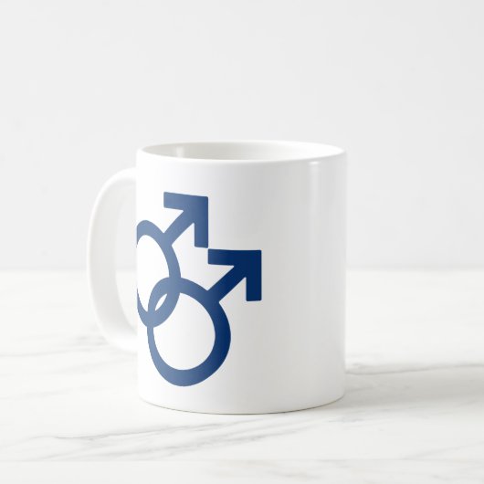 MLMゲイ男性の性別の記号 コーヒーマグカップ (正面左)