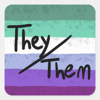 mlm ゲイ they/them 代名詞 ステッカー