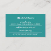 MLMsは無限連鎖講です- 名刺 (裏面)