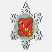 MLRSの野戦砲兵 スノーフレークピューターオーナメント (右)