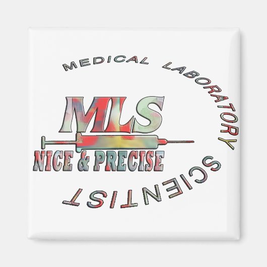 MLS NICE AND PRECISE MEDICAL LABORATORY科学者 マグネット (正面)