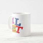 MLTのお洒落なおもしろいの略称は実験室に文字を入れます コーヒーマグカップ (正面左)
