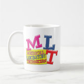 MLTのお洒落なおもしろいの略称は実験室に文字を入れます コーヒーマグカップ (左)