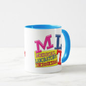 MLTのお洒落なおもしろいの略称は実験室に文字を入れます マグカップ (正面右)