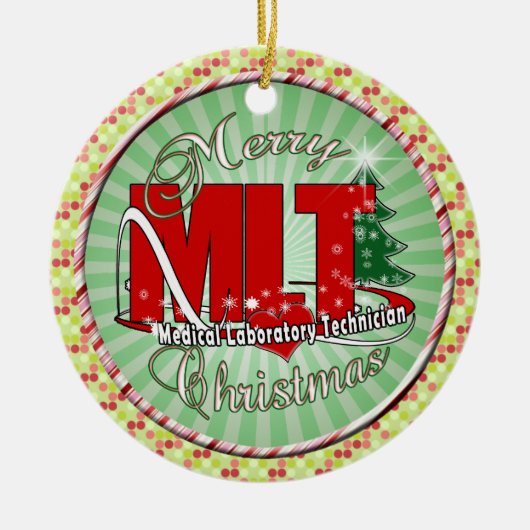 MLTクリスマス医学研究所 セラミックオーナメント (正面)