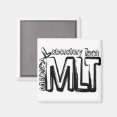 MLTグランジ文字診療所技師 マグネット (正面/裏面)