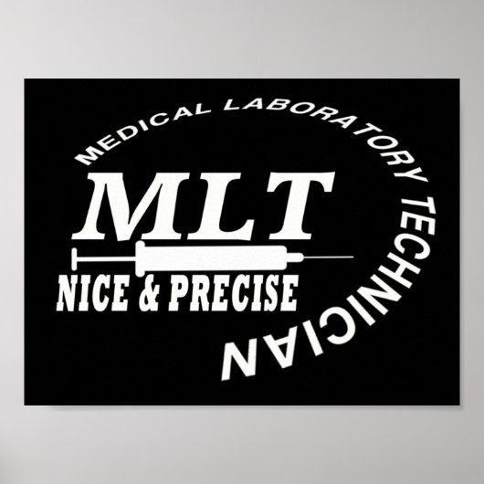 MLTスローガンNICEとPRECISE MEDICAL LAB TECH ポスター (正面)
