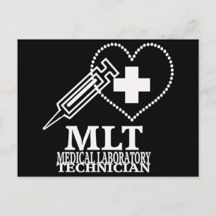MLTハートシリンジメディカルラボテックロゴ ポストカード
