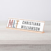 MLT医カスタム療検査技師 デスクネームプレート (正面)