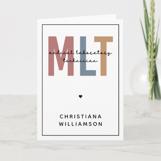 MLT医パーソナライズされた療検査技師 カード (正面)