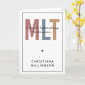 MLT医パーソナライズされた療検査技師 カード (黄色い花)