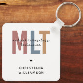 MLT医パーソナライズされた療検査技師 キーホルダー (裏面)