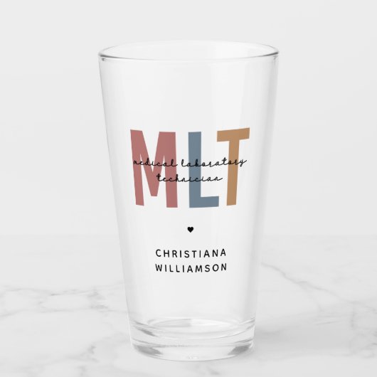 MLT医パーソナライズされた療検査技師 タンブラーグラス (正面)