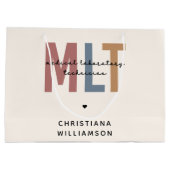 MLT医パーソナライズされた療検査技師 ラージペーパーバッグ (裏面)