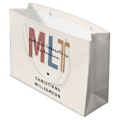 MLT医パーソナライズされた療検査技師 ラージペーパーバッグ (裏面アングル)