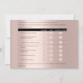 MMモデルフィードバック型枠メイクアップバラエステティシャンルクス 招待状 (裏面)