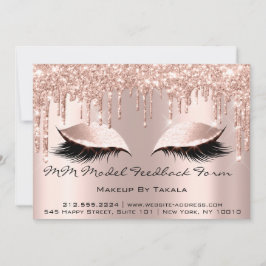 MMモデルフィードバック型枠メイクアップバラエステティシャン 招待状