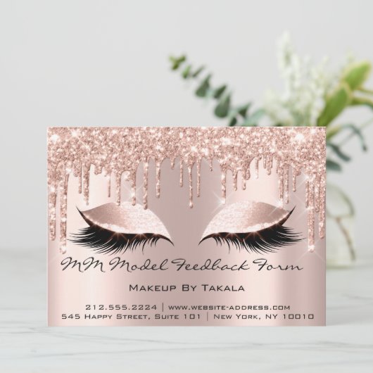 MMモデルフィードバック型枠メイクアップバラエステティシャン 招待状 (スタンド正面)