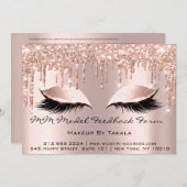 MMモデルフィードバック型枠メイクアップバラエステティシャン 招待状 (正面/裏面)