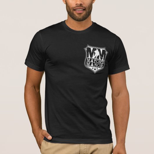 MM -黒のバッジ Tシャツ (正面)
