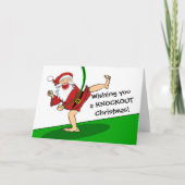 Mmaのサンタ・パンチとキックのノックアウトクリスマス シーズンカード (正面)