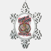 MMAの地面およびポンド スノーフレークピューターオーナメント (右)