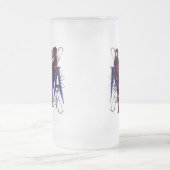 MMAの戦闘機はビールガラスを曇らしました フロストグラスビールジョッキ (中央)