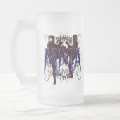 MMAの戦闘機はビールガラスを曇らしました フロストグラスビールジョッキ (左)