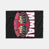 MMAの握りこぶし フリースブランケット (正面(横))