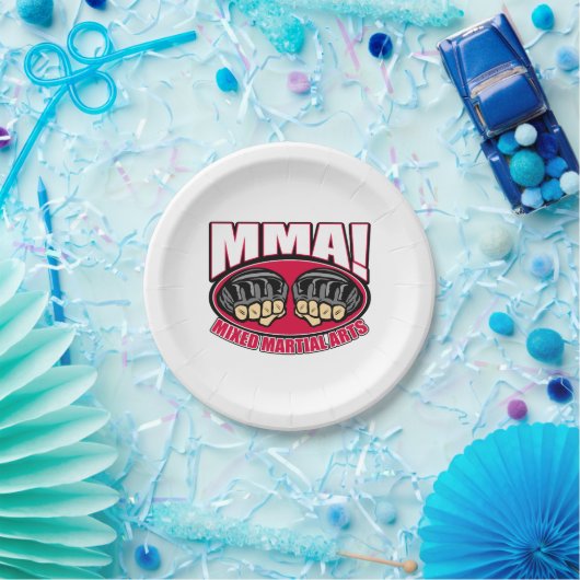 MMAの握りこぶし ペーパープレート (パーティー)