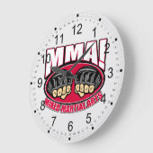 MMAの握りこぶし ラージ壁時計 (傾斜)