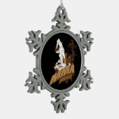 MMAの石 スノーフレークピューターオーナメント (左)