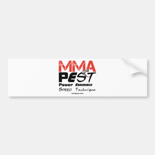 MMAの衣類、MMAの服装、MMAのギア-付属品 バンパーステッカー (正面)