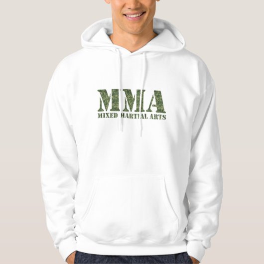 MMAの迷彩柄のフード付きスウェットシャツ パーカ (正面)