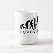 MMAの進化の図表の飛んでいるな膝のマグ コーヒーマグカップ (中央)