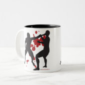 MMAの顔の穿孔器 ツートーンマグカップ (正面左)