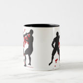 MMAの顔の穿孔器 ツートーンマグカップ (中央)