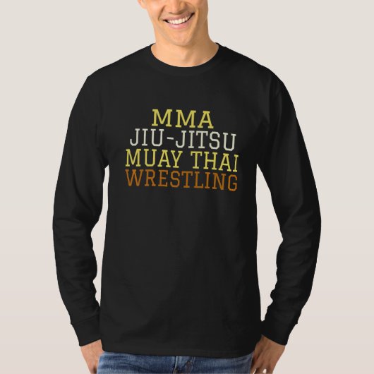 Mmaジウジツムエタイレスリング Tシャツ (正面)