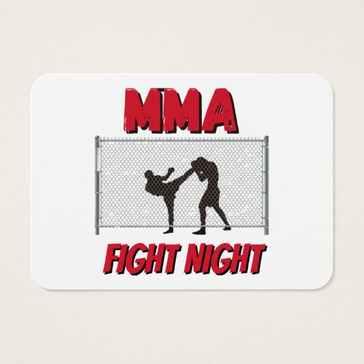 MMAファイトナイトの文字と2人のファイターのシルエット (正面)