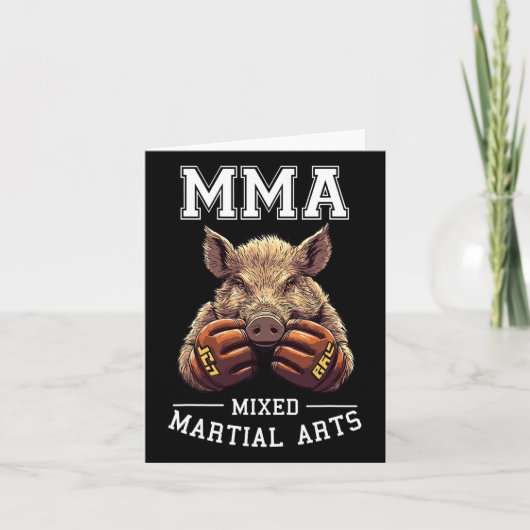 mmaボアタイおもしろいボクシングケージファイティング カード (正面)