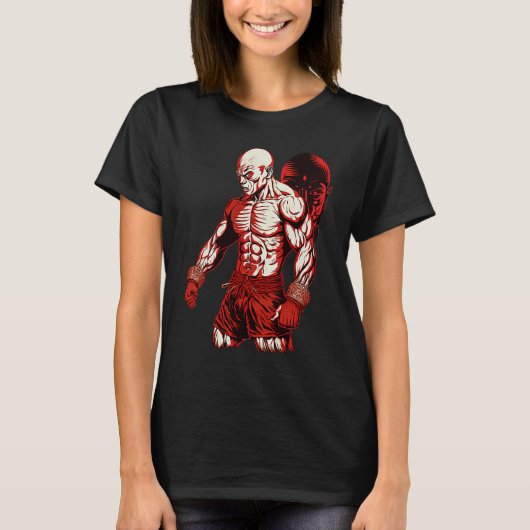 MMAマン ケージファイター フリースタイル格闘 ボクシング Tシャツ (正面)