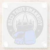 mmaミッパーソナライズされたクス武術アーツファイトクラブ ガラスコースター (裏面)