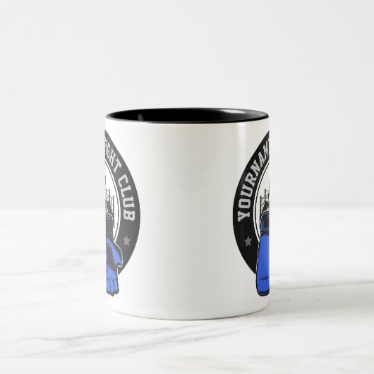 mmaミッパーソナライズされたクス武術アーツファイトクラブ ツートーンマグカップ (中央)