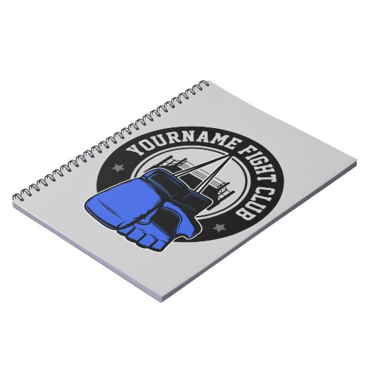 mmaミッパーソナライズされたクス武術アーツファイトクラブ ノートブック (左側)