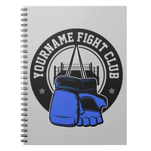 mmaミッパーソナライズされたクス武術アーツファイトクラブ ノートブック (正面)