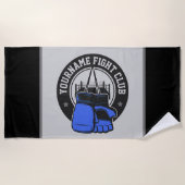 mmaミッパーソナライズされたクス武術アーツファイトクラブ ビーチタオル (正面)