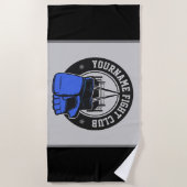 mmaミッパーソナライズされたクス武術アーツファイトクラブ ビーチタオル (正面)