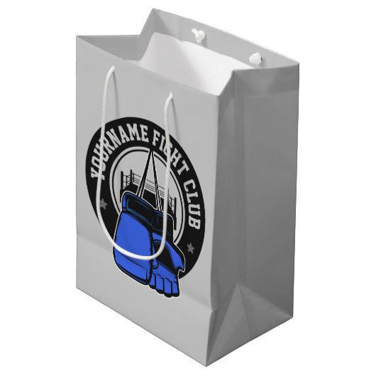 mmaミッパーソナライズされたクス武術アーツファイトクラブ ミディアムペーパーバッグ (正面アングル)