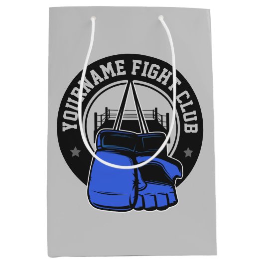 mmaミッパーソナライズされたクス武術アーツファイトクラブ ミディアムペーパーバッグ (正面)